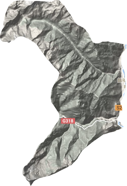 姑咱镇地形地图