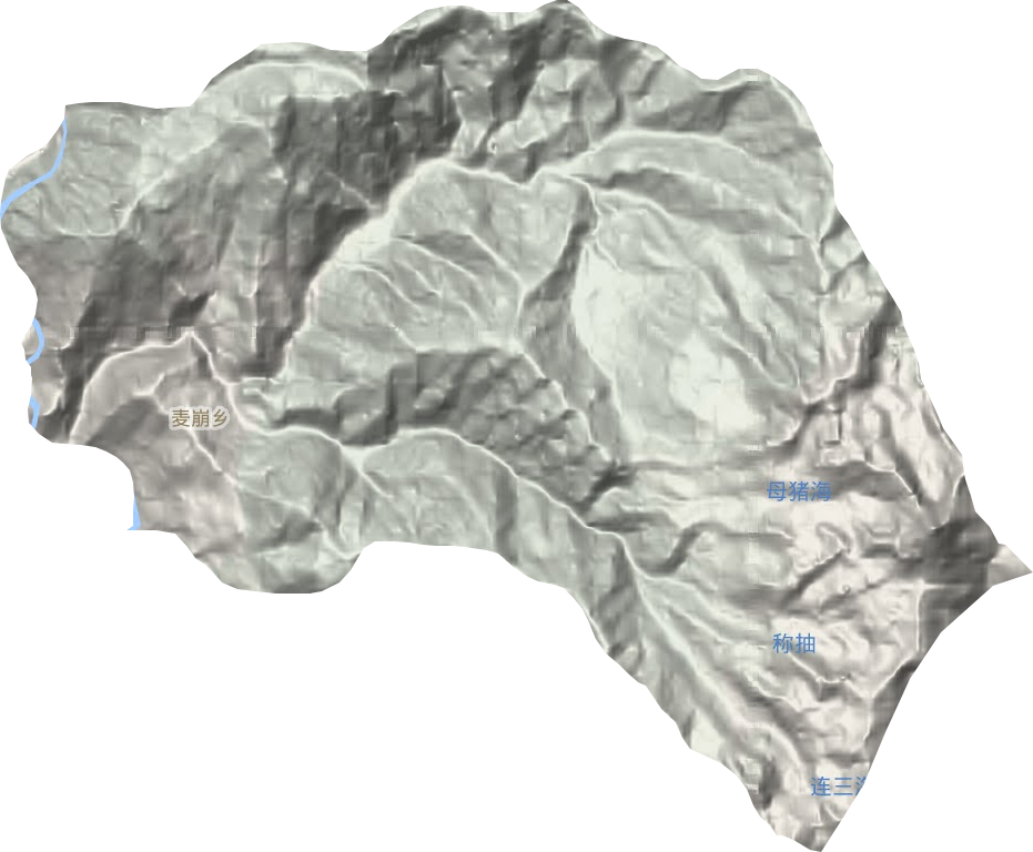 麦崩乡地形地图