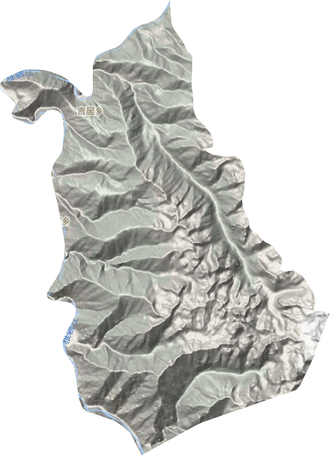 吉居乡地形地图