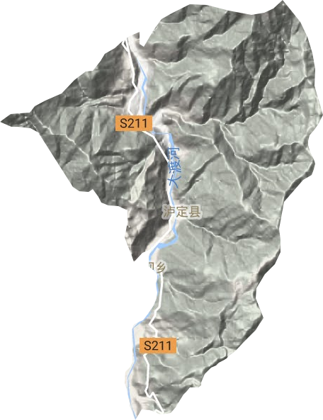 泸桥镇地形地图