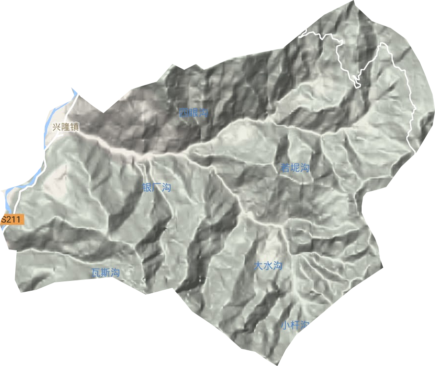 兴隆镇地形地图