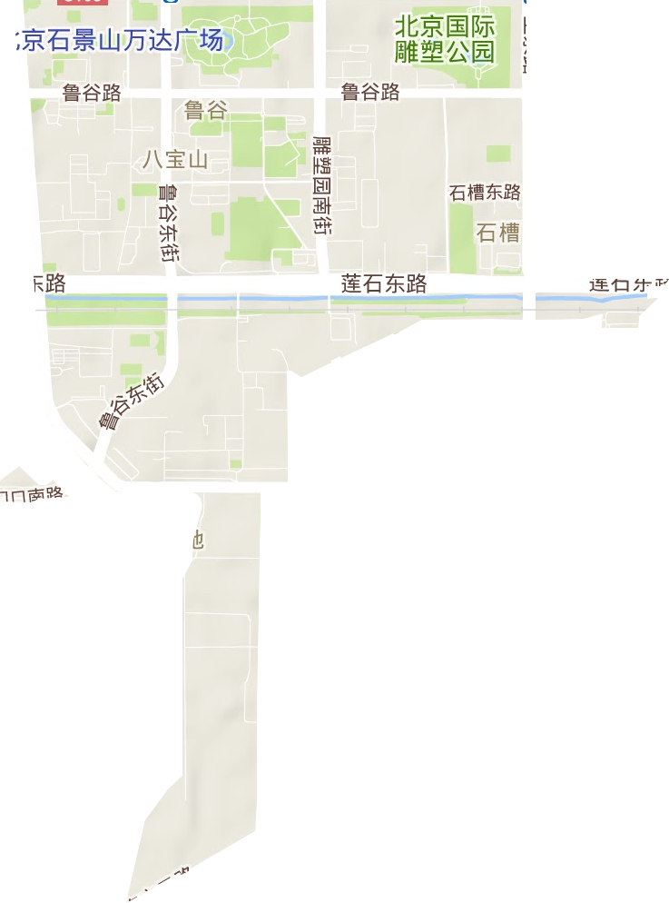八宝山街道地形地图