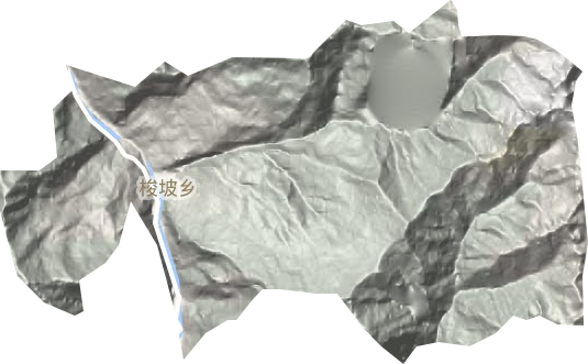 梭坡乡地形地图