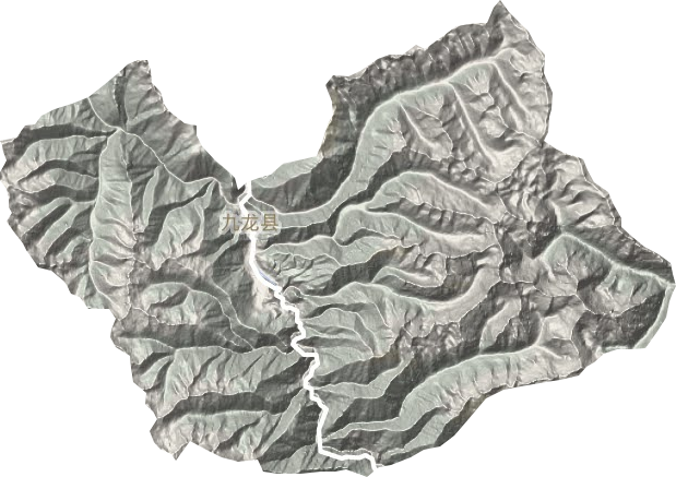 呷尔镇地形地图