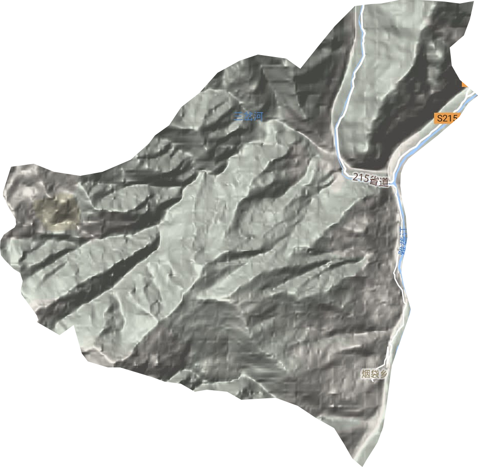 烟袋镇地形地图