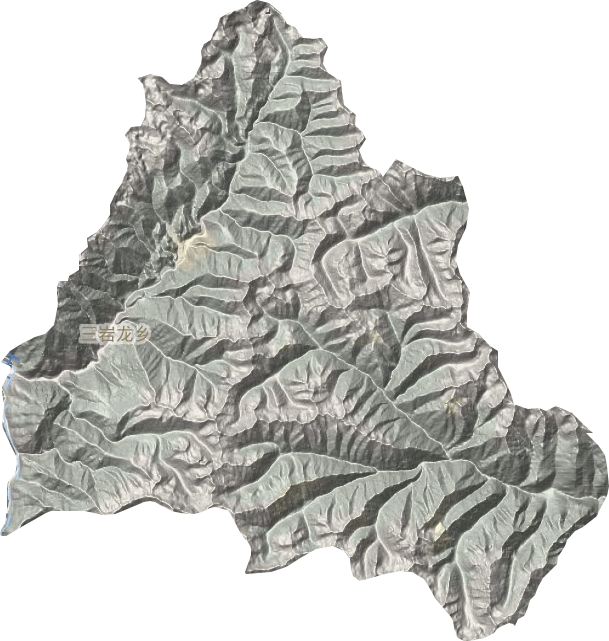 三岩龙乡地形地图