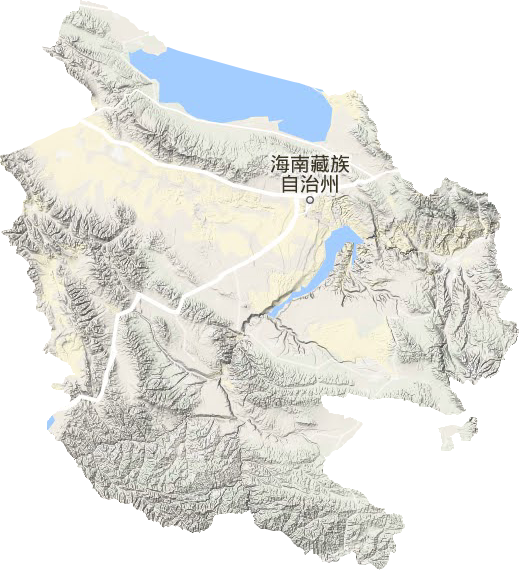 海南州地形地图