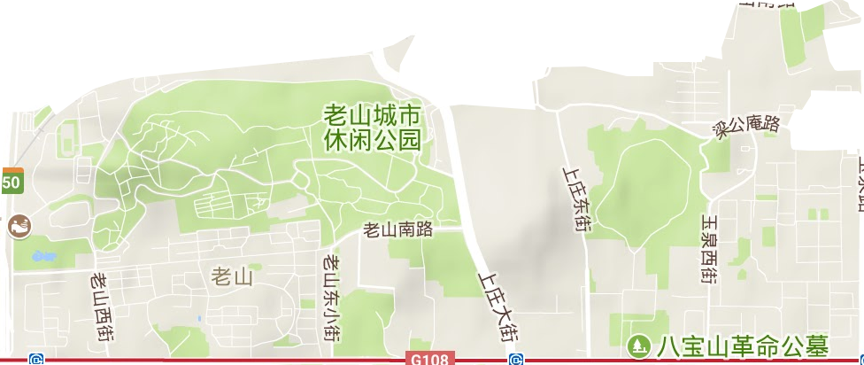 老山街道地形地图