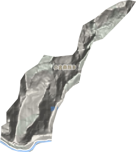 小金彝族乡地形地图