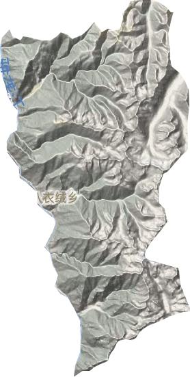 八衣绒乡地形地图