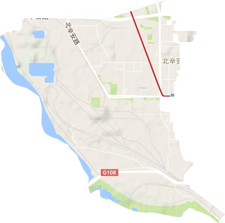古城街道地形地图