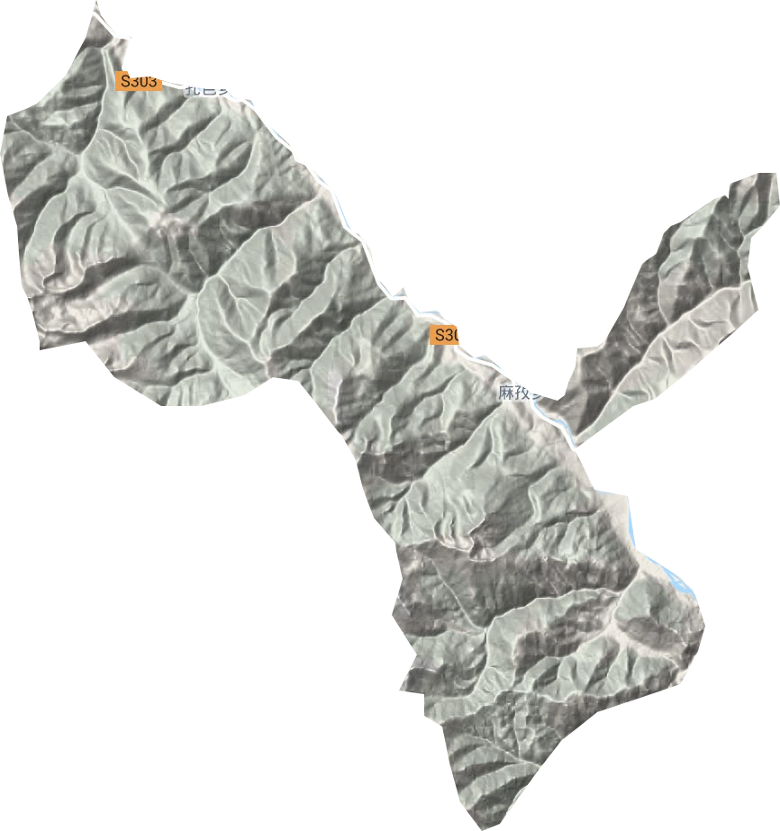麻孜乡地形地图