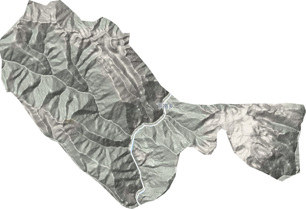 下拖乡地形地图