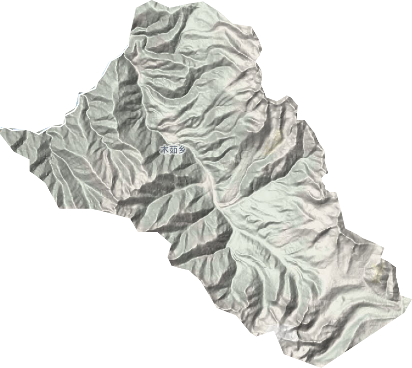 木茹乡地形地图