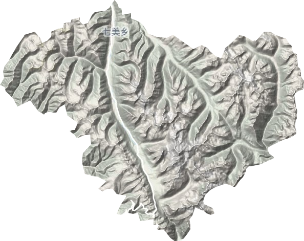 七美乡地形地图