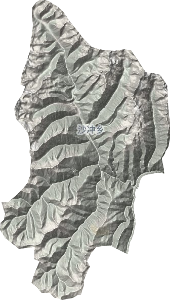 沙冲乡地形地图