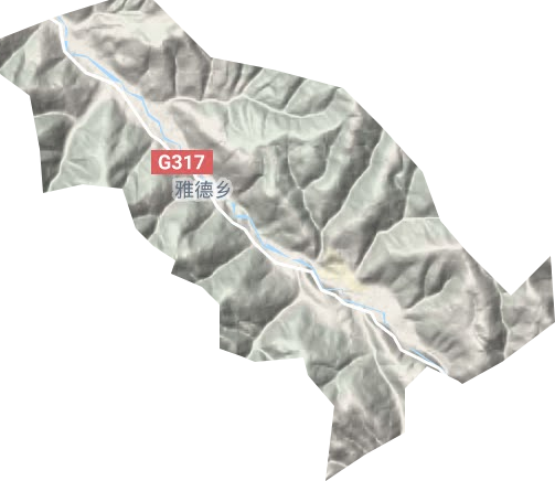 雅德乡地形地图