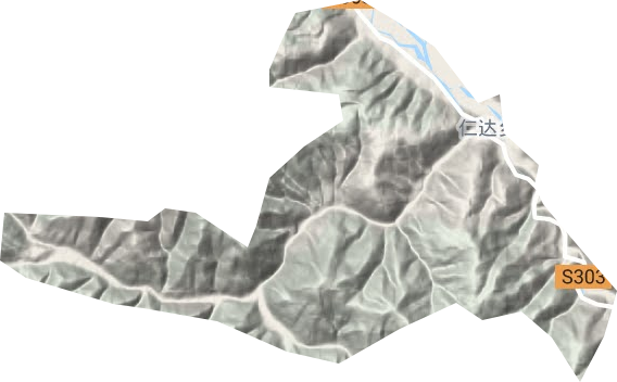 仁达乡地形地图