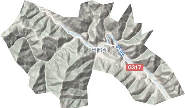旦都乡地形地图
