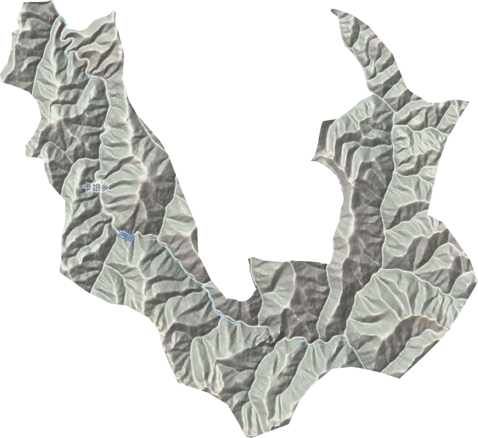 卡娘乡地形地图