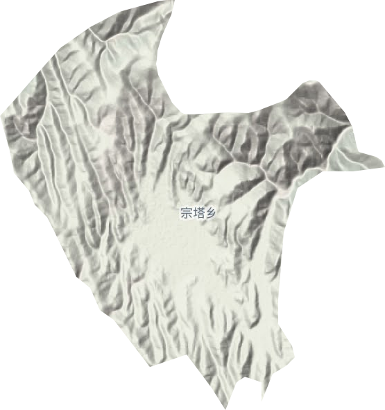 宗塔乡地形地图