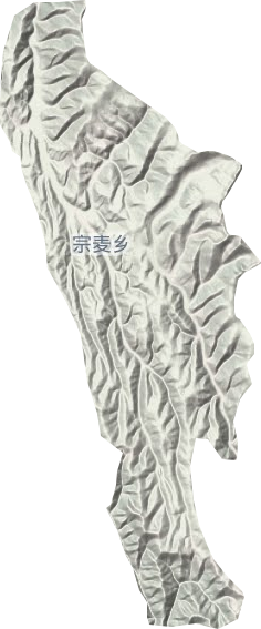 宗麦乡地形地图