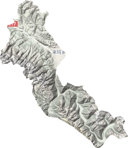 来马镇地形地图