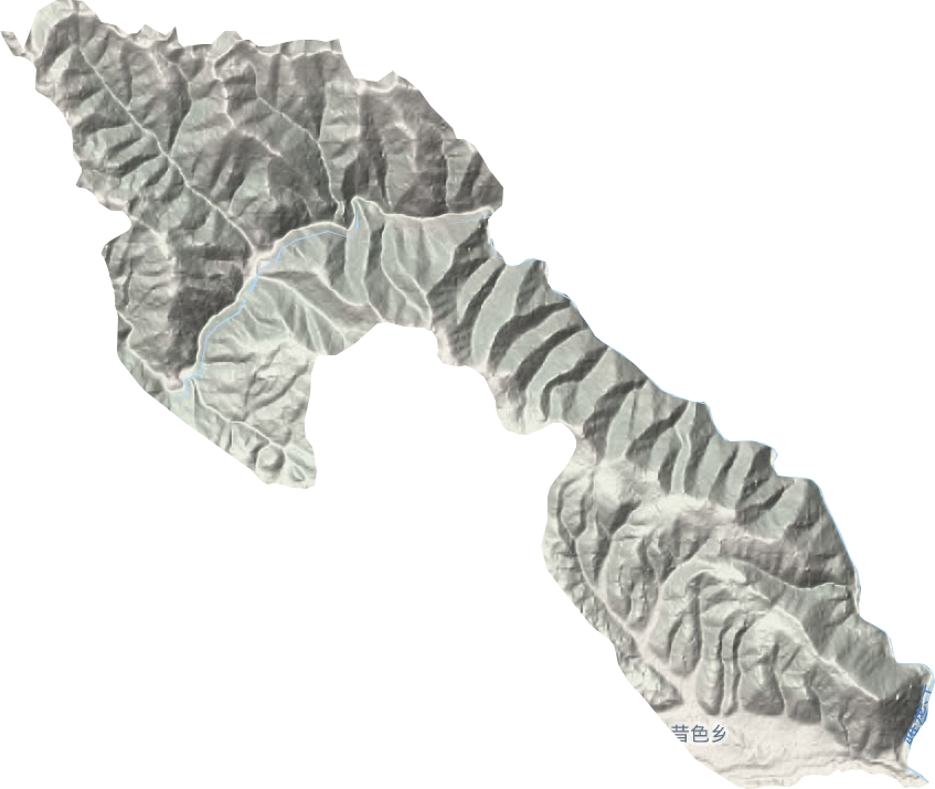 昔色乡地形地图
