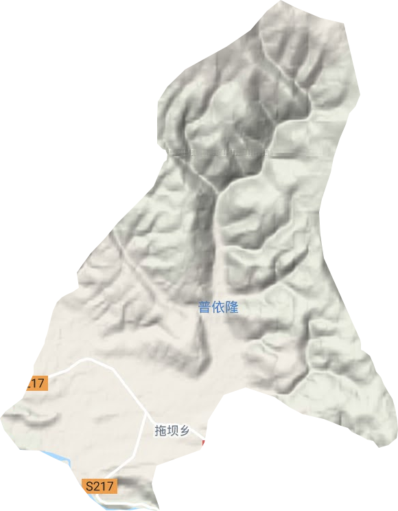 拖坝乡地形地图