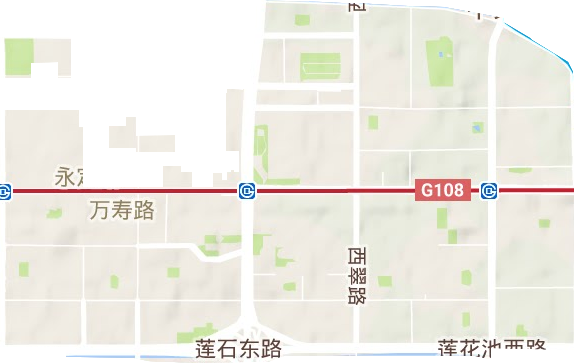 万寿路街道地形地图