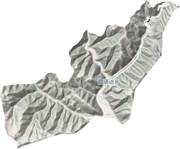 四通达乡地形地图