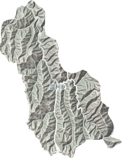 泥柯乡地形地图