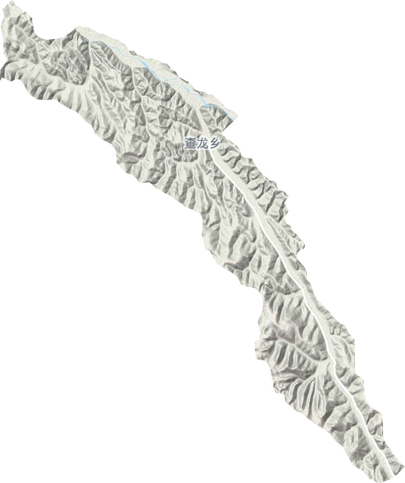 查龙镇地形地图