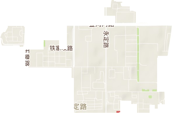 永定路街道地形地图