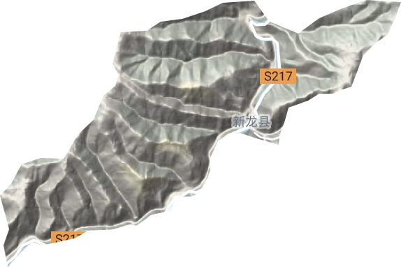 如龙镇地形地图