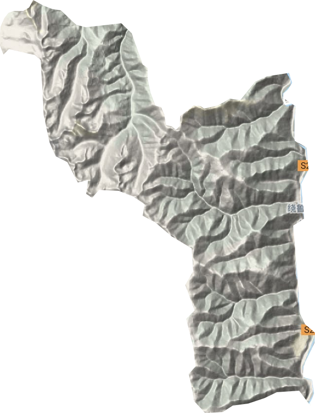绕鲁乡地形地图