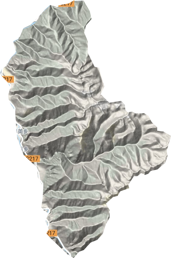 博美乡地形地图