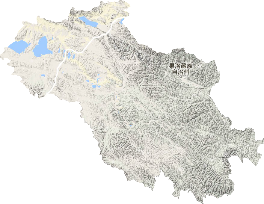果洛州地形地图