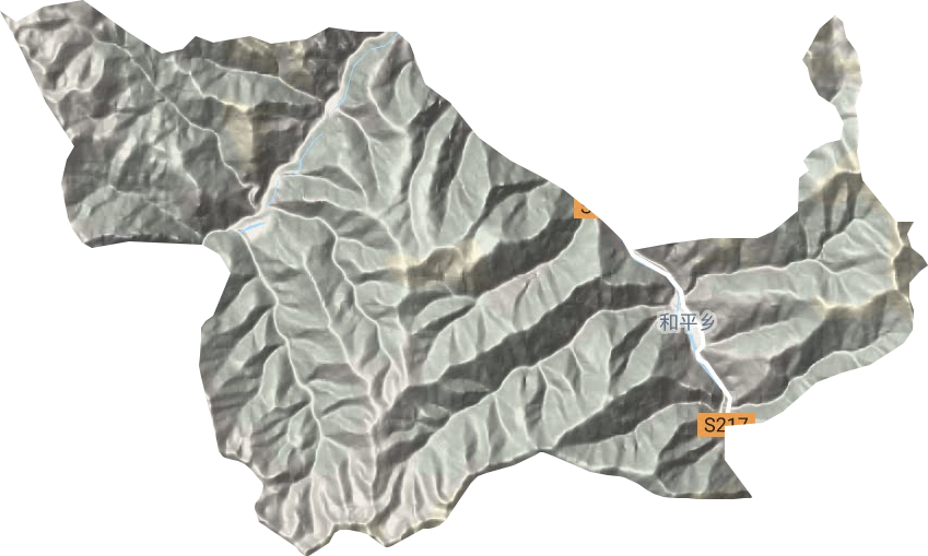 和平乡地形地图