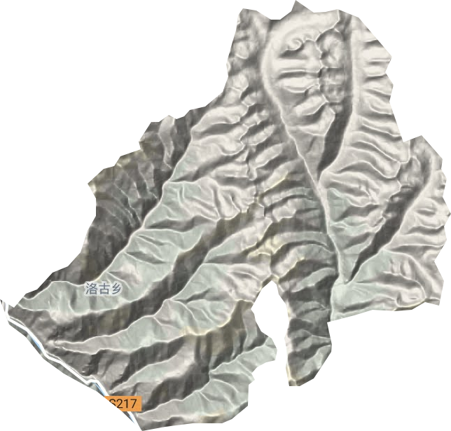 洛古乡地形地图