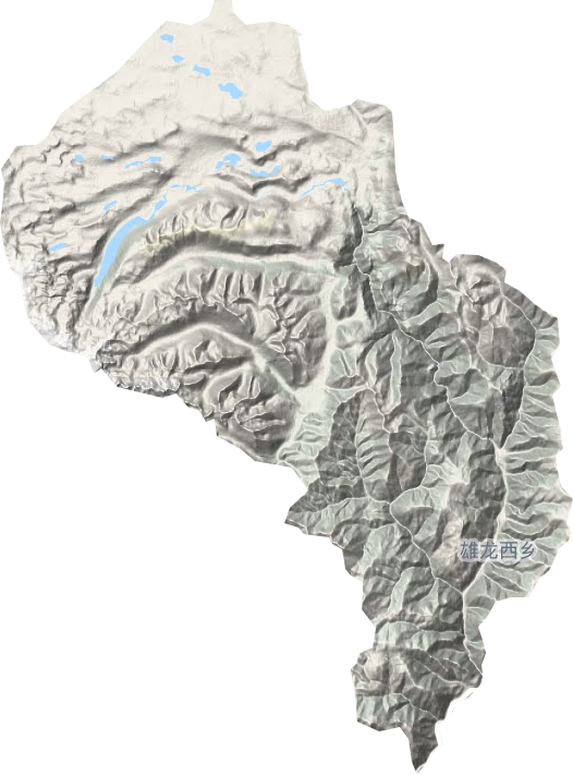 雄龙西乡地形地图