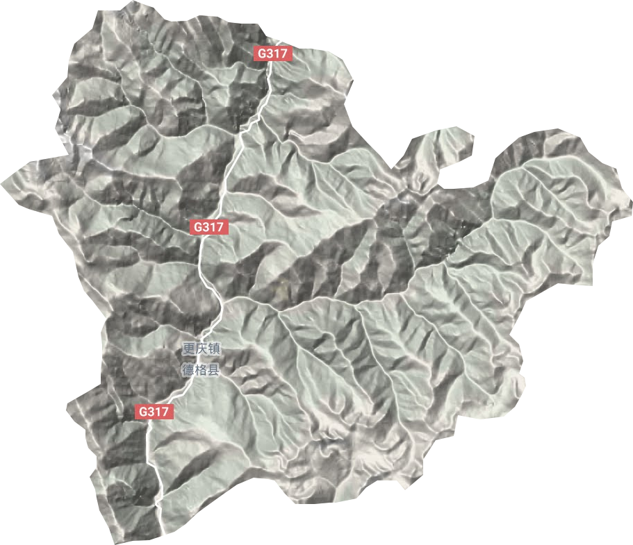 更庆镇地形地图