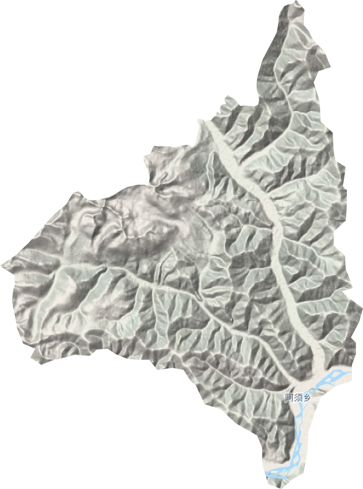 阿须镇地形地图