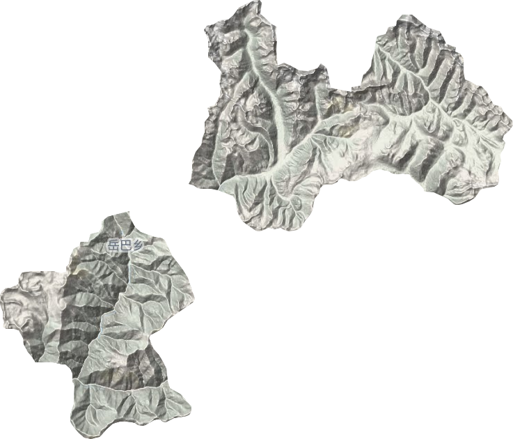 岳巴乡地形地图