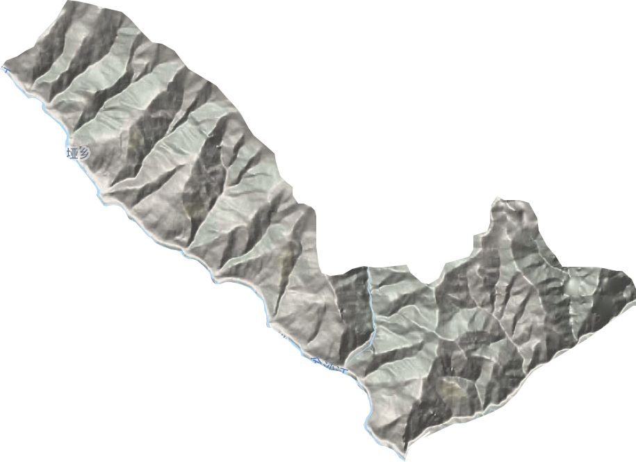 白垭乡地形地图