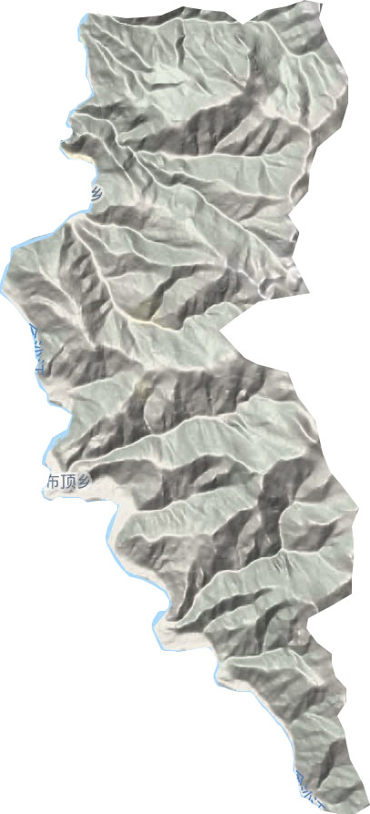 汪布顶乡地形地图