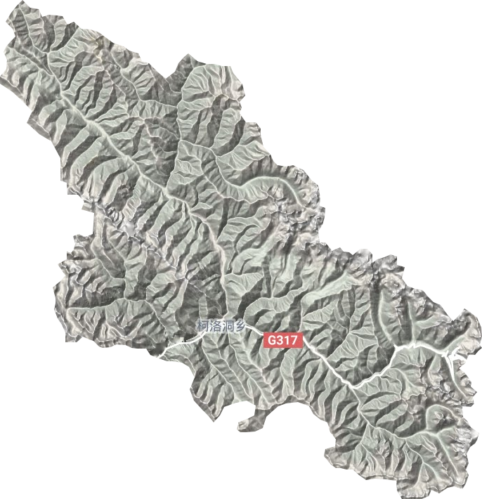 柯洛洞乡地形地图