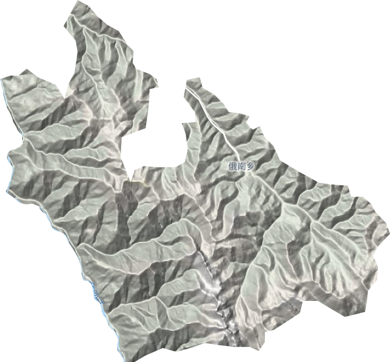俄南乡地形地图