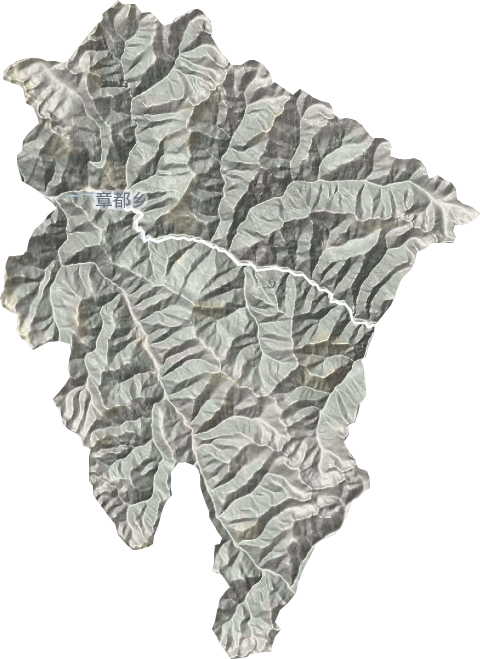 章都乡地形地图