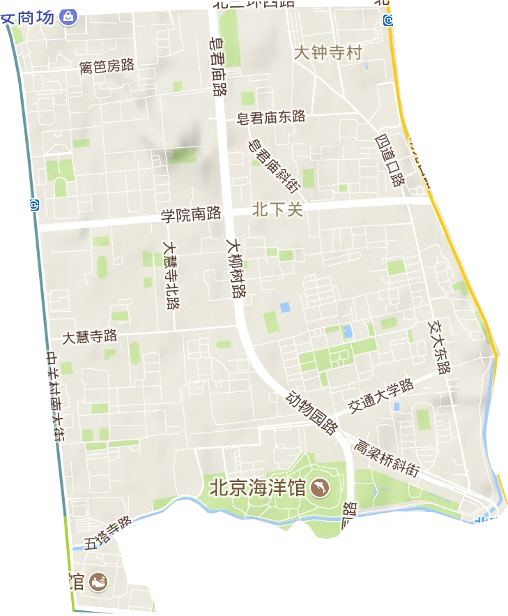 北下关街道地形地图